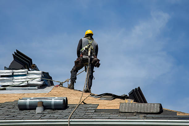 Professional Gutter Installation technician working in Holton, KS